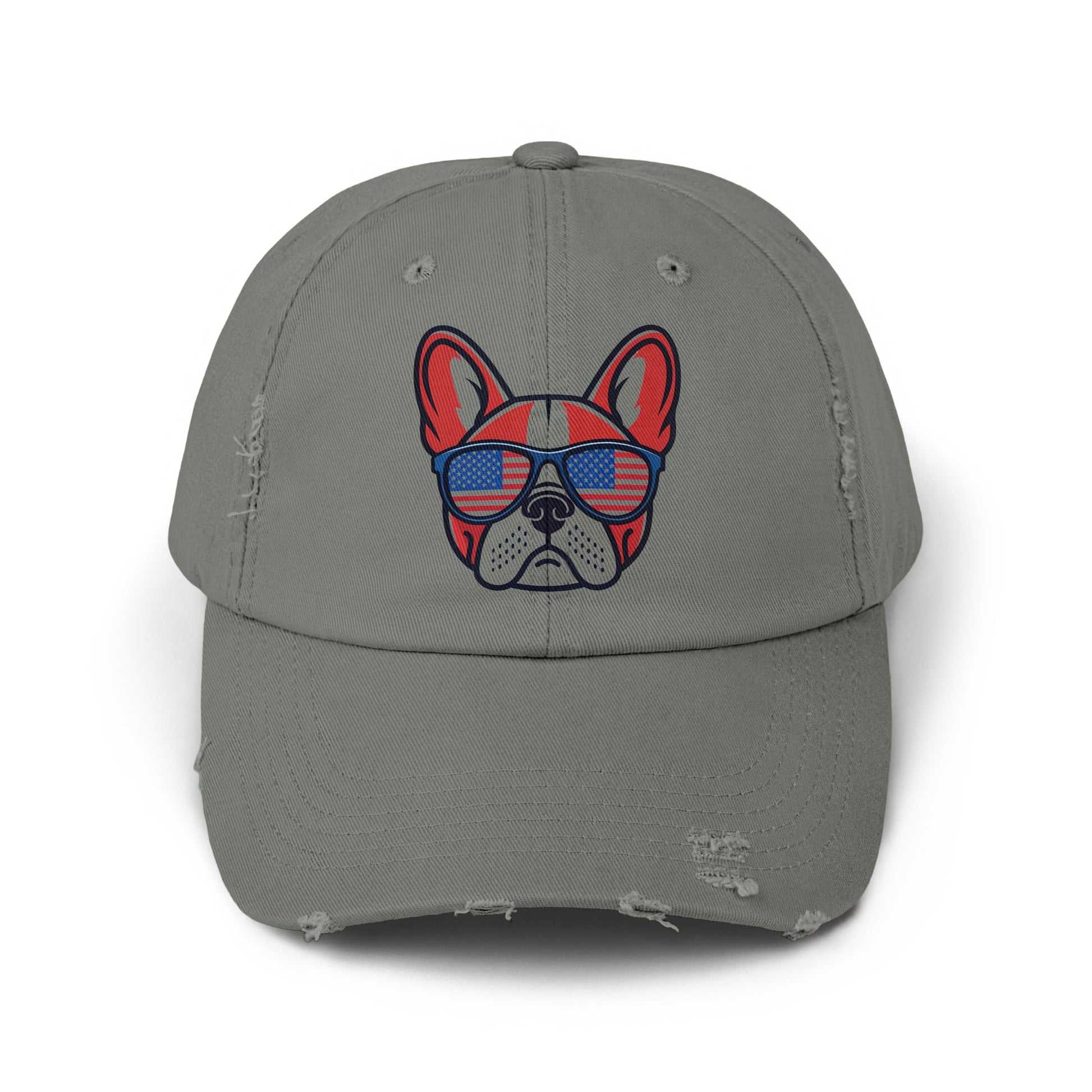 American Flag Sunglass Bulldog Dad Hat product