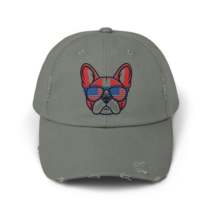 American Flag Sunglass Bulldog Dad Hat product