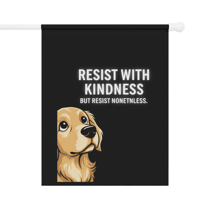 Resist with Kindness Dog Illustration Poster
