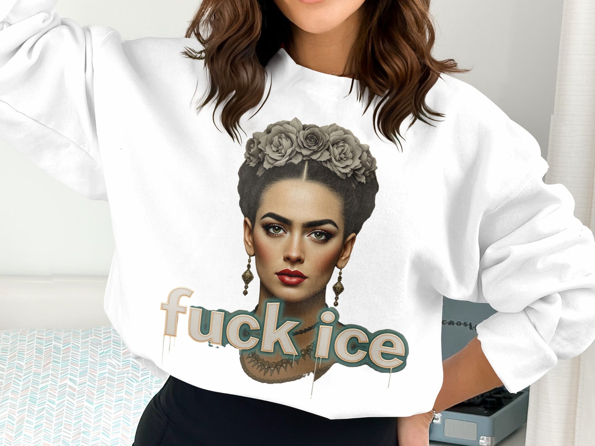Portrait Graphic Statement Sweater for Bold Fashion