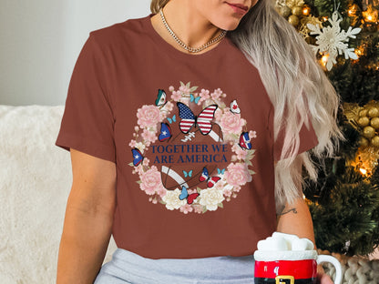 Together We Are America Butterfly Graphic Shirt