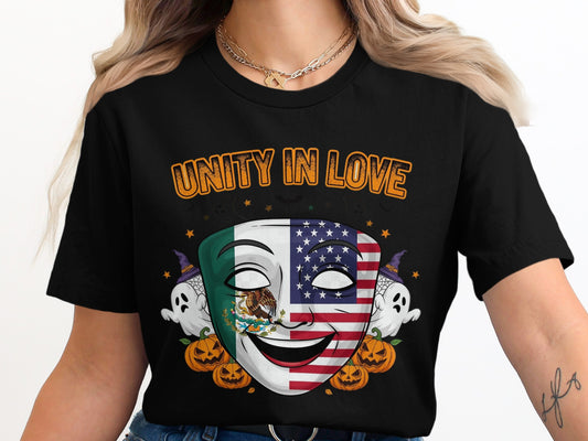 Unity in Love Mask Design Halloween T-Shirt product type