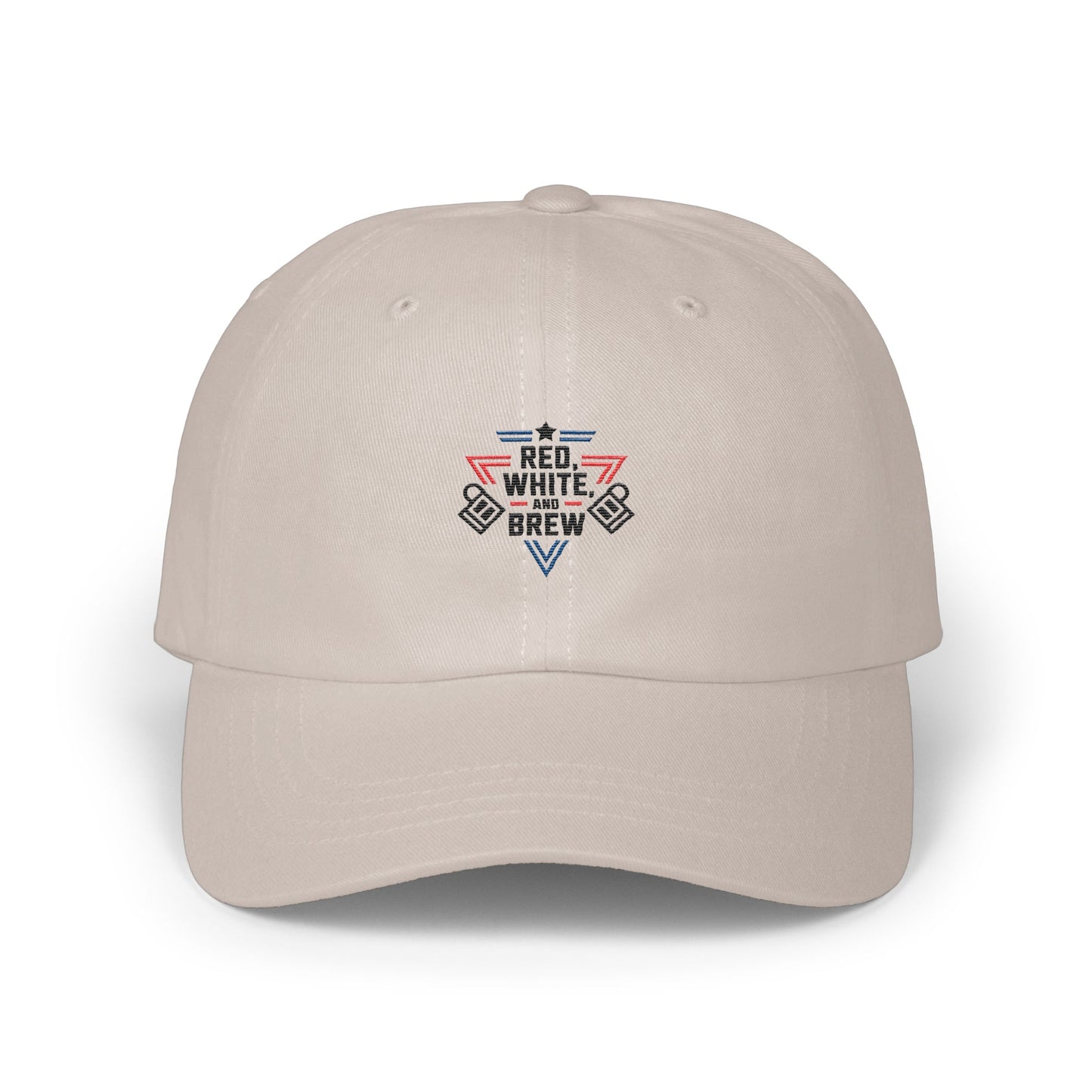 Red White and Brew Design Embroidered Cap product type