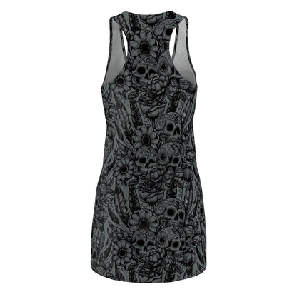 CHINGA Tu maga dress Edgy Women's Racerback Dress with Skull Design, Alternative Fashion, Casual Summer Dress, Festival Outfit, Unique Gift Idea
