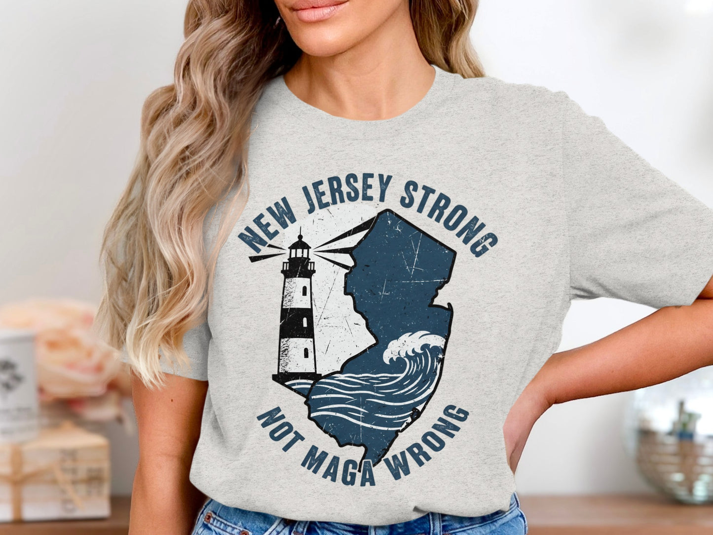 New Jersey Strong Not Maga Wrong T-Shirt product type