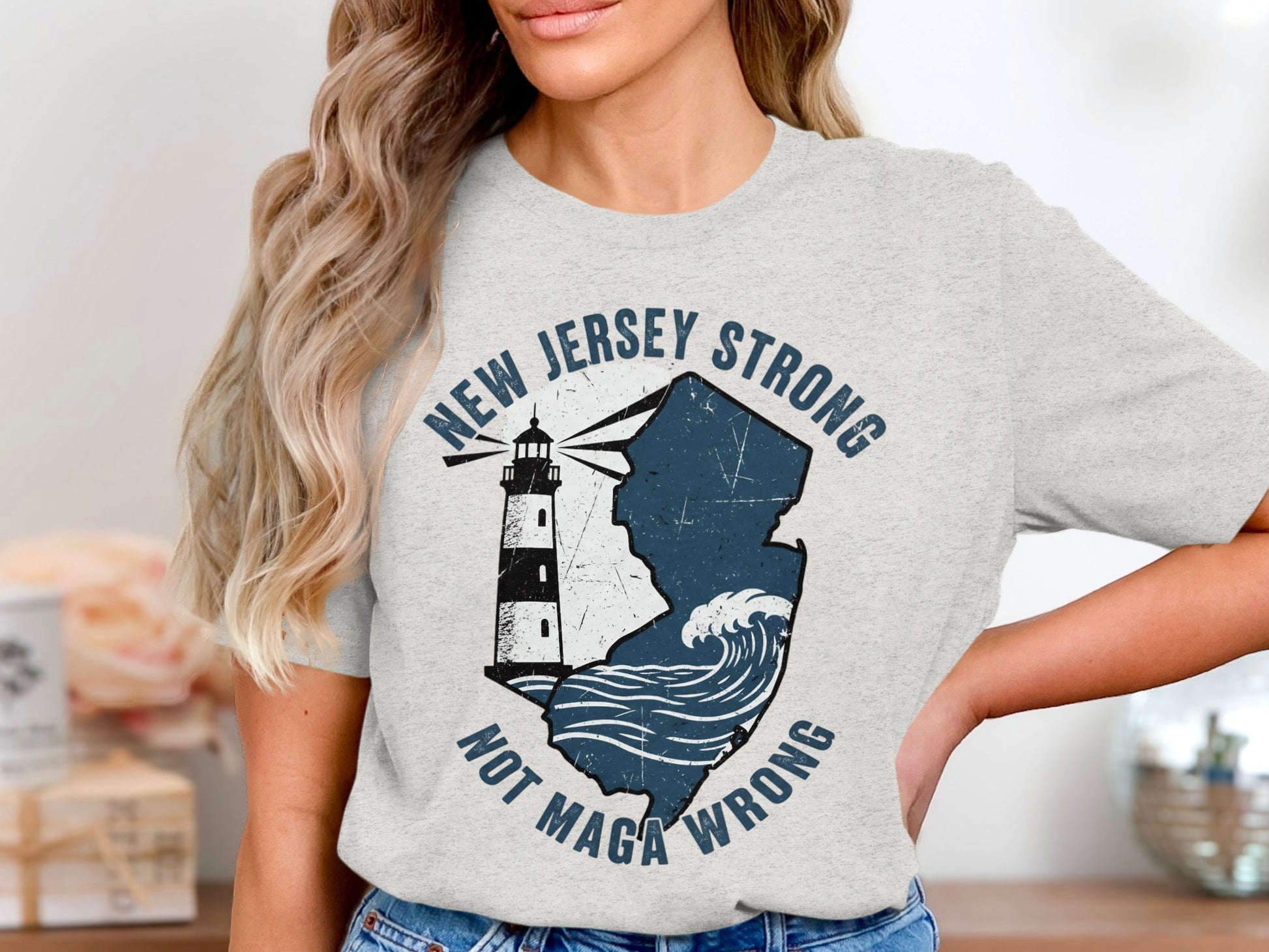 New Jersey Strong Not Maga Wrong T-Shirt product type