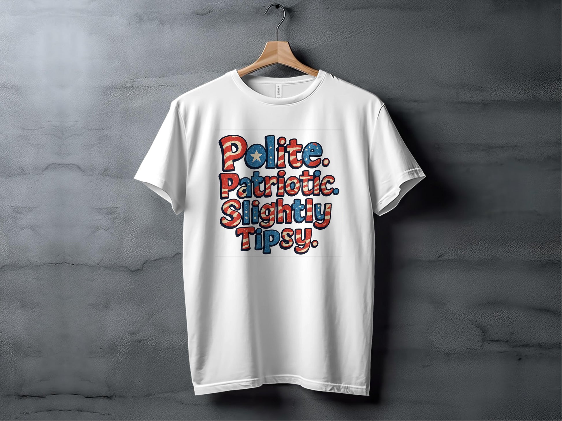 Polite Patriotic Slightly Tipsy Graphic T-Shirt product