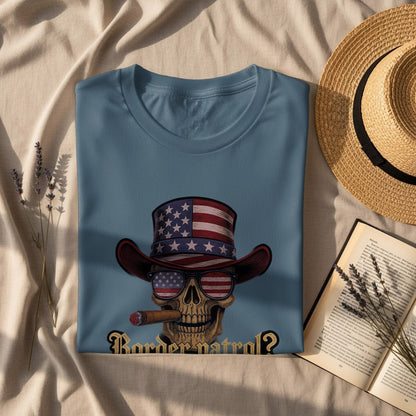 American Flag Skull Border Patrol Design T-shirt product