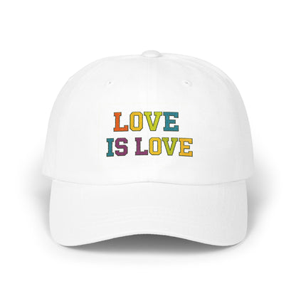 Love Is Love White Adjustable Baseball Cap product