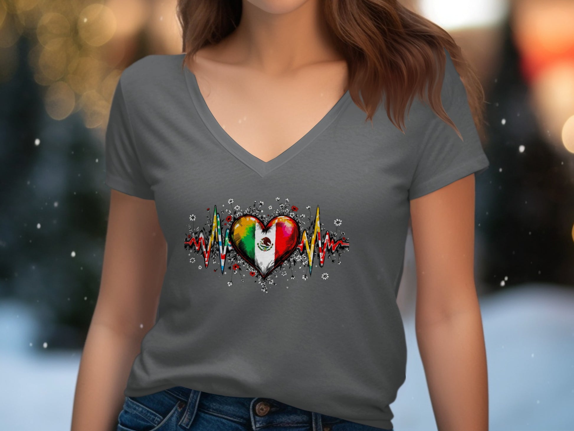 Heartbeat Colorful Graphic with Heart Tee product