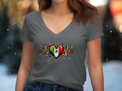 Heartbeat Colorful Graphic with Heart Tee product