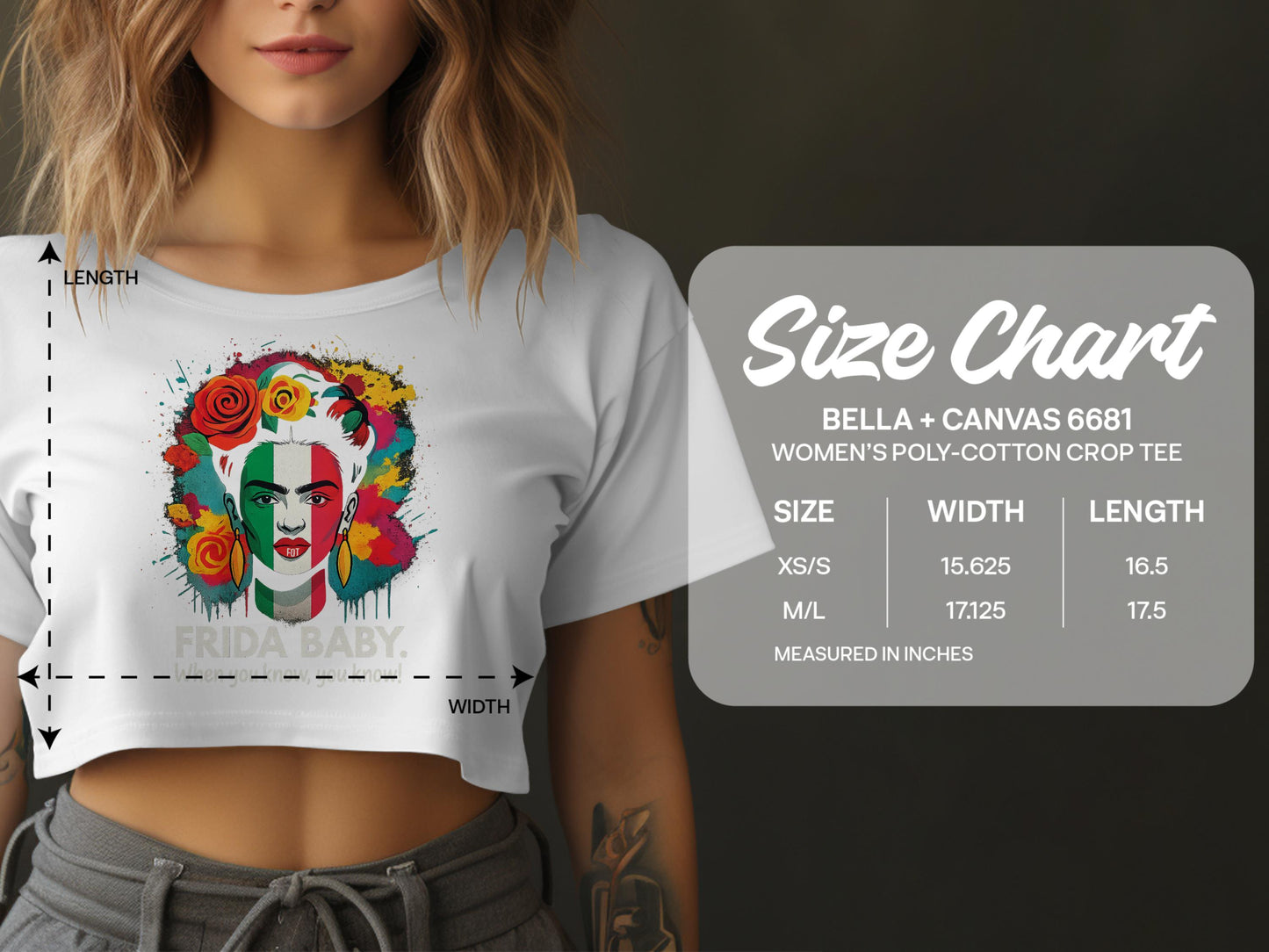 Frida Baby Graphic Women's Poly-Cotton Crop Tee product