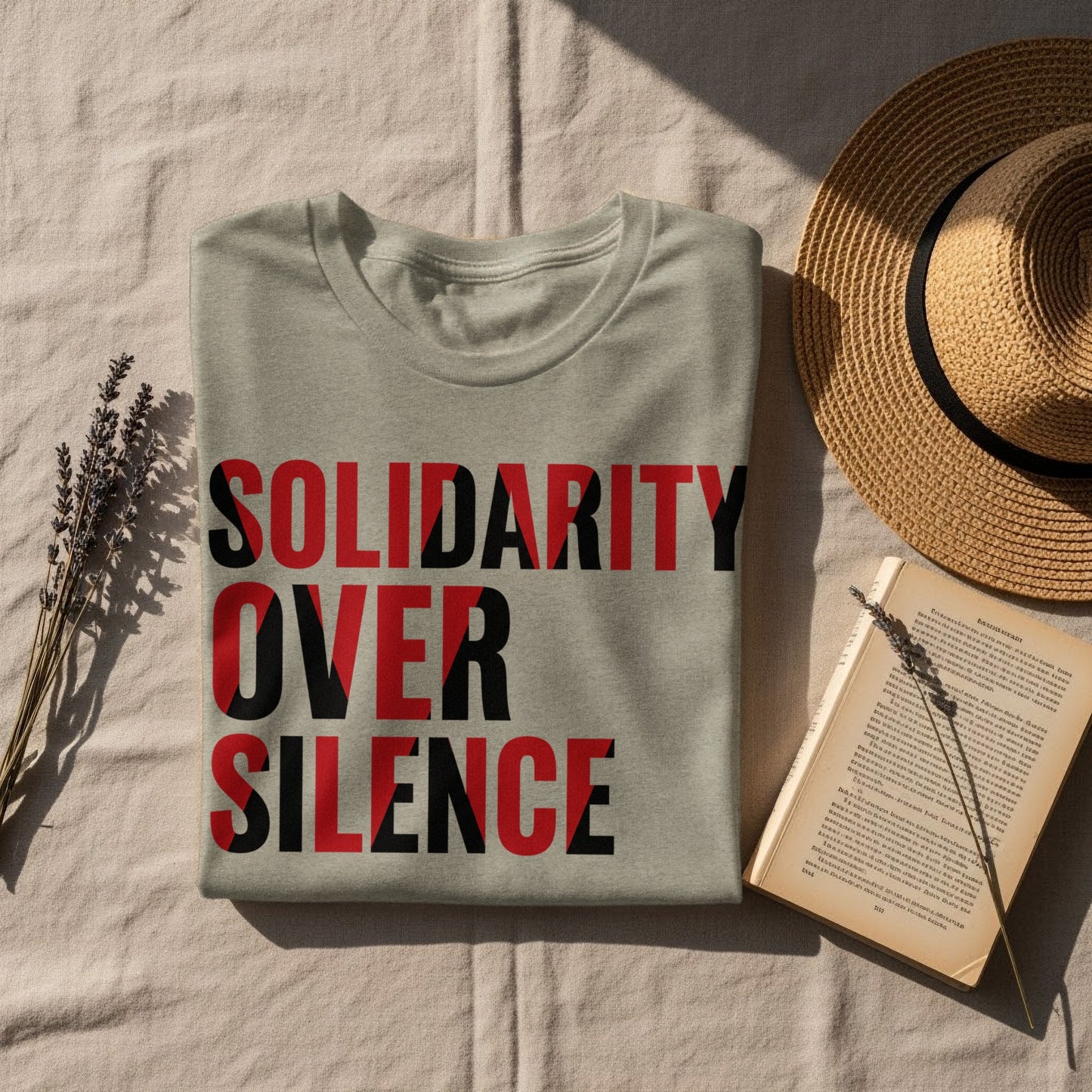 Solidarity Over Silence Graphic Statement Shirt