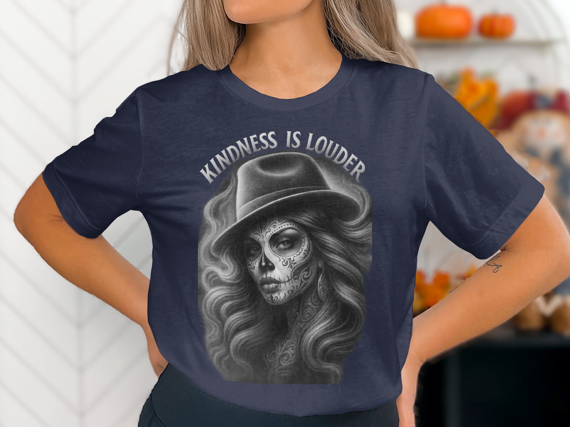 Kindness Is Louder Sugar Skull Graphic Tee product