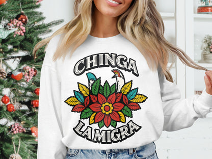 Chinga La Migra Graphic Crewneck Sweatshirt product