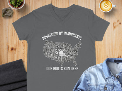 Nourished by Immigrants Our Roots Run Deep T-Shirt