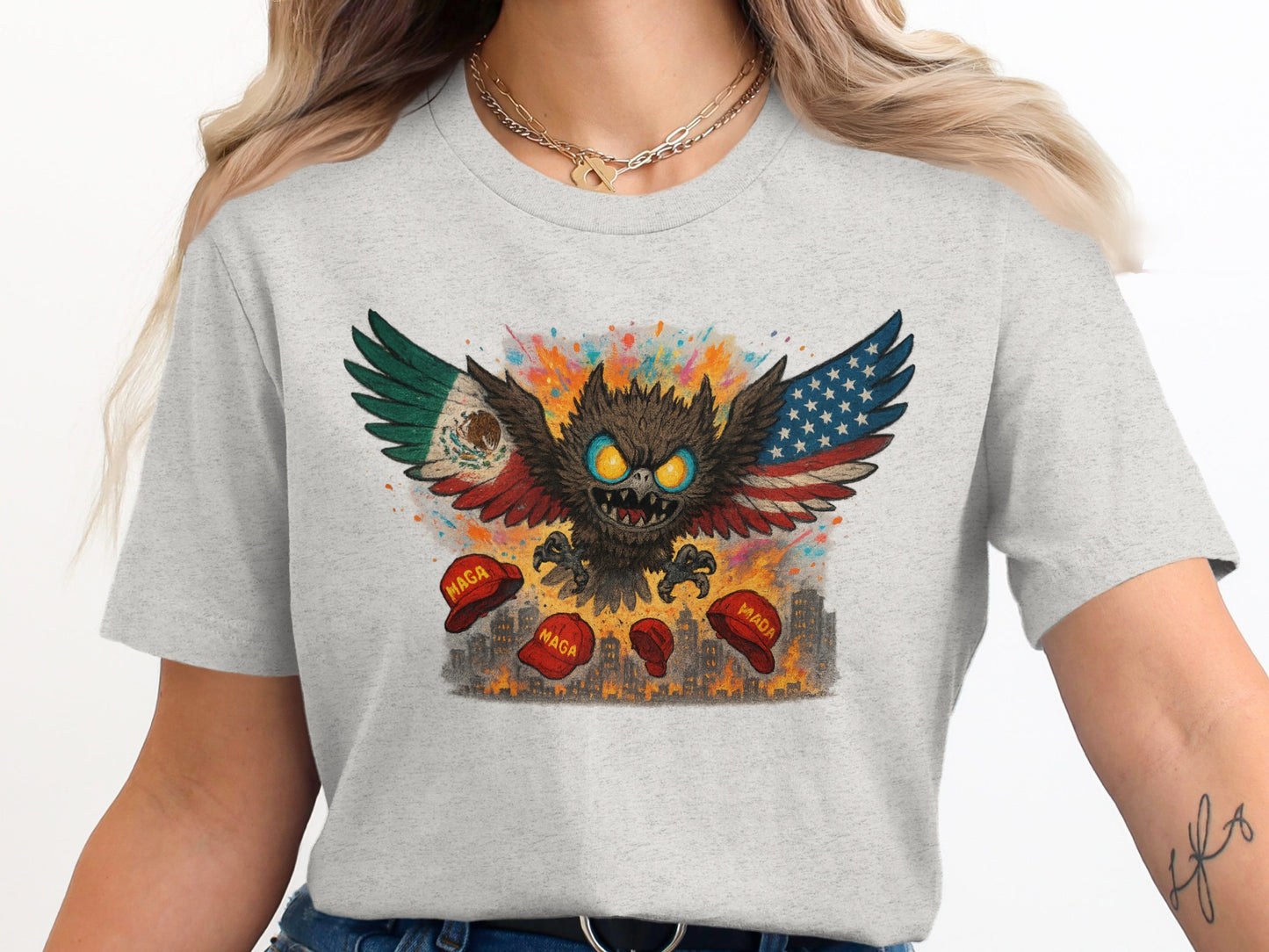 USA and Mexico Eagle Design T-Shirt product type