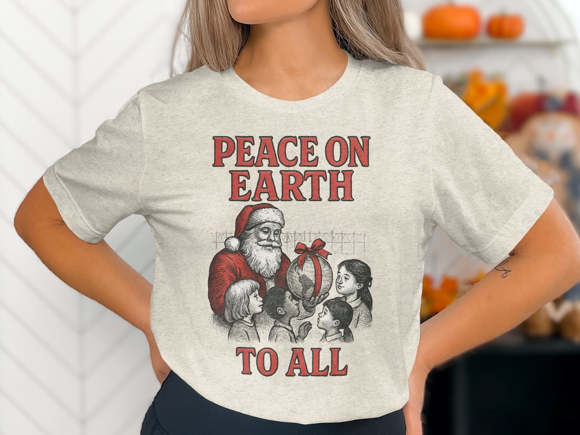 Peace on Earth to All Christmas Shirt Product