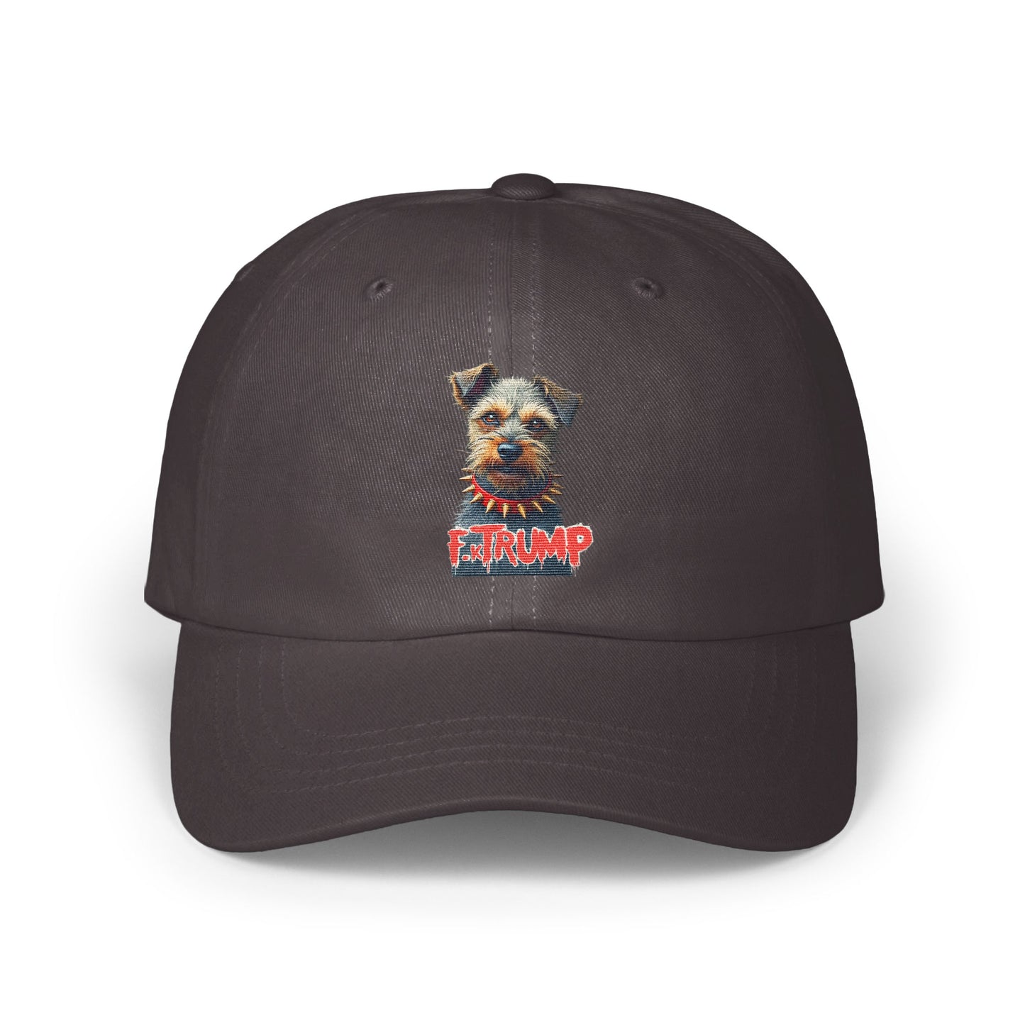 Adorable Dog with Text Design on Black Cap product type