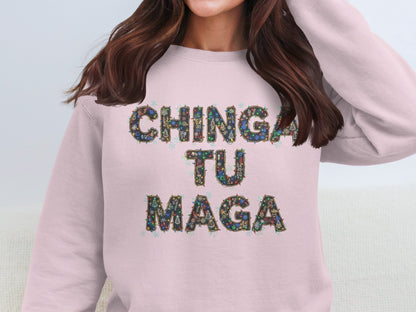 Chinga Tu Maga Graphic Sweatshirt for Bold Fashion