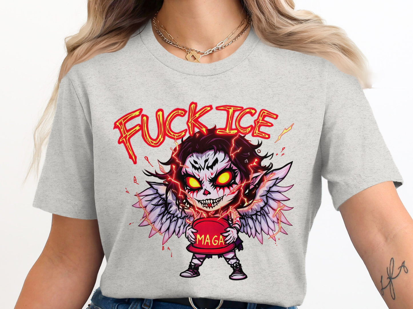 Edgy Graphic Tee with Bold Statement Shirt Product