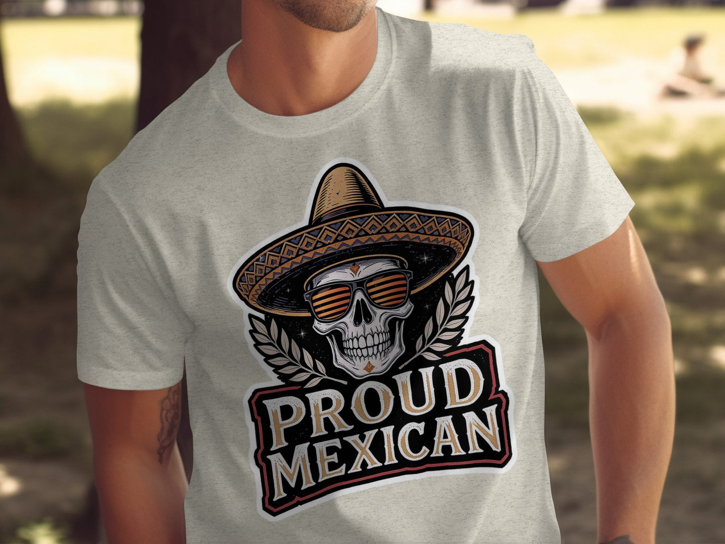 Proud Mexican Skull with Sombrero T-Shirt product