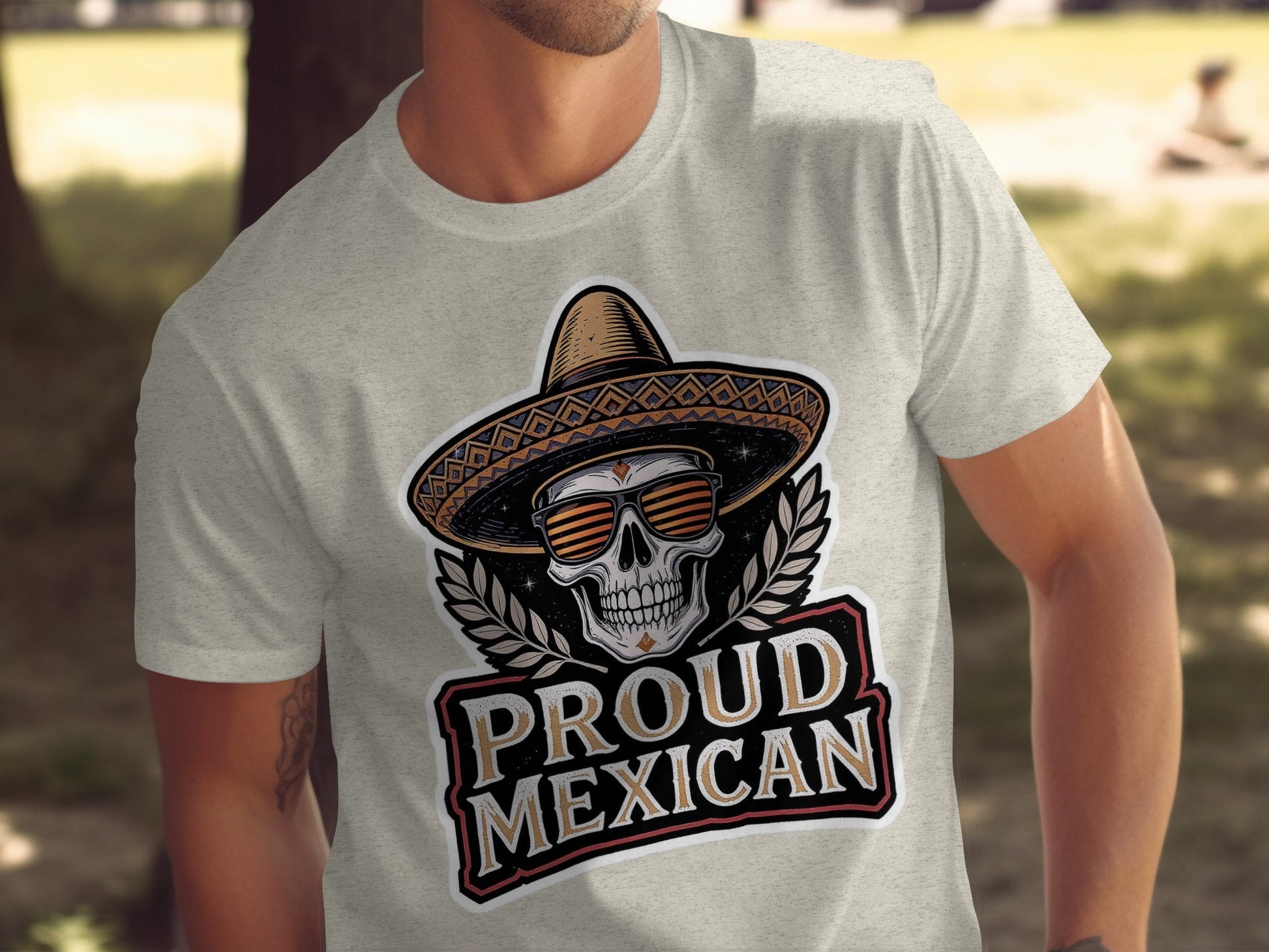 Proud Mexican Skull with Sombrero T-Shirt product