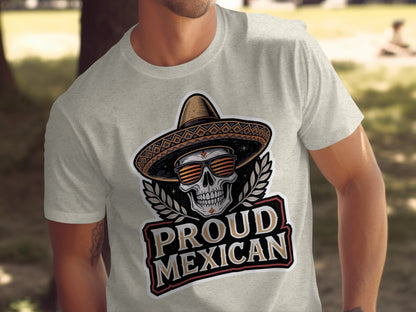 Proud Mexican Skull with Sombrero T-Shirt product