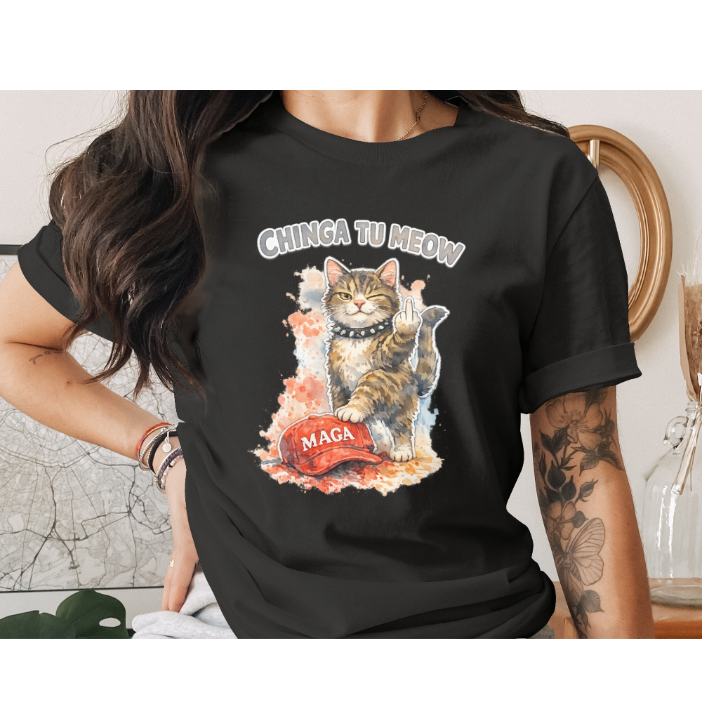 Chinga Tu Meow Funny Cat Middle Finger MAGA product type