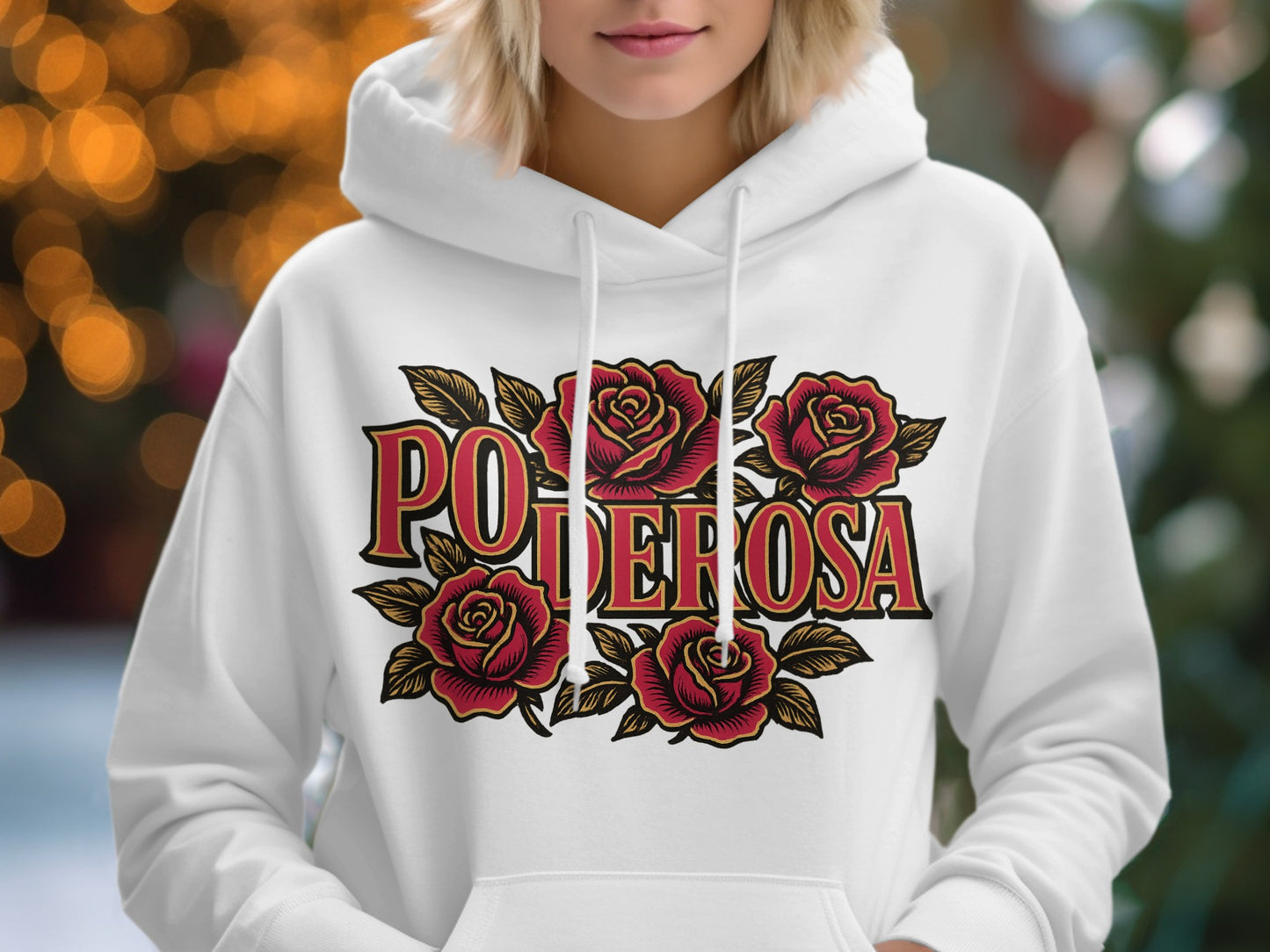 Ponderosa Graphic Red Rose Design Women Hoodie product