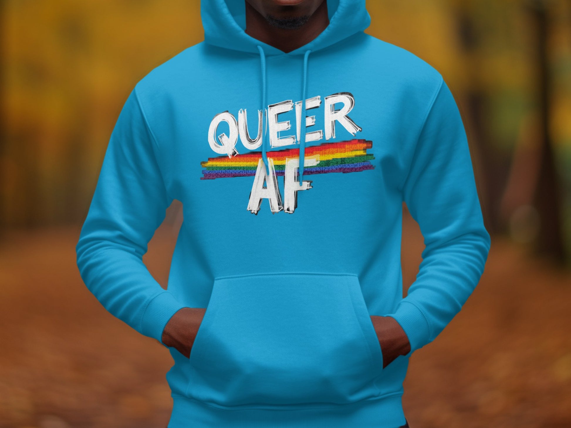 Queer AF Graphic Hoodie Pride Apparel product type