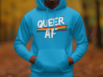 Queer AF Graphic Hoodie Pride Apparel product type