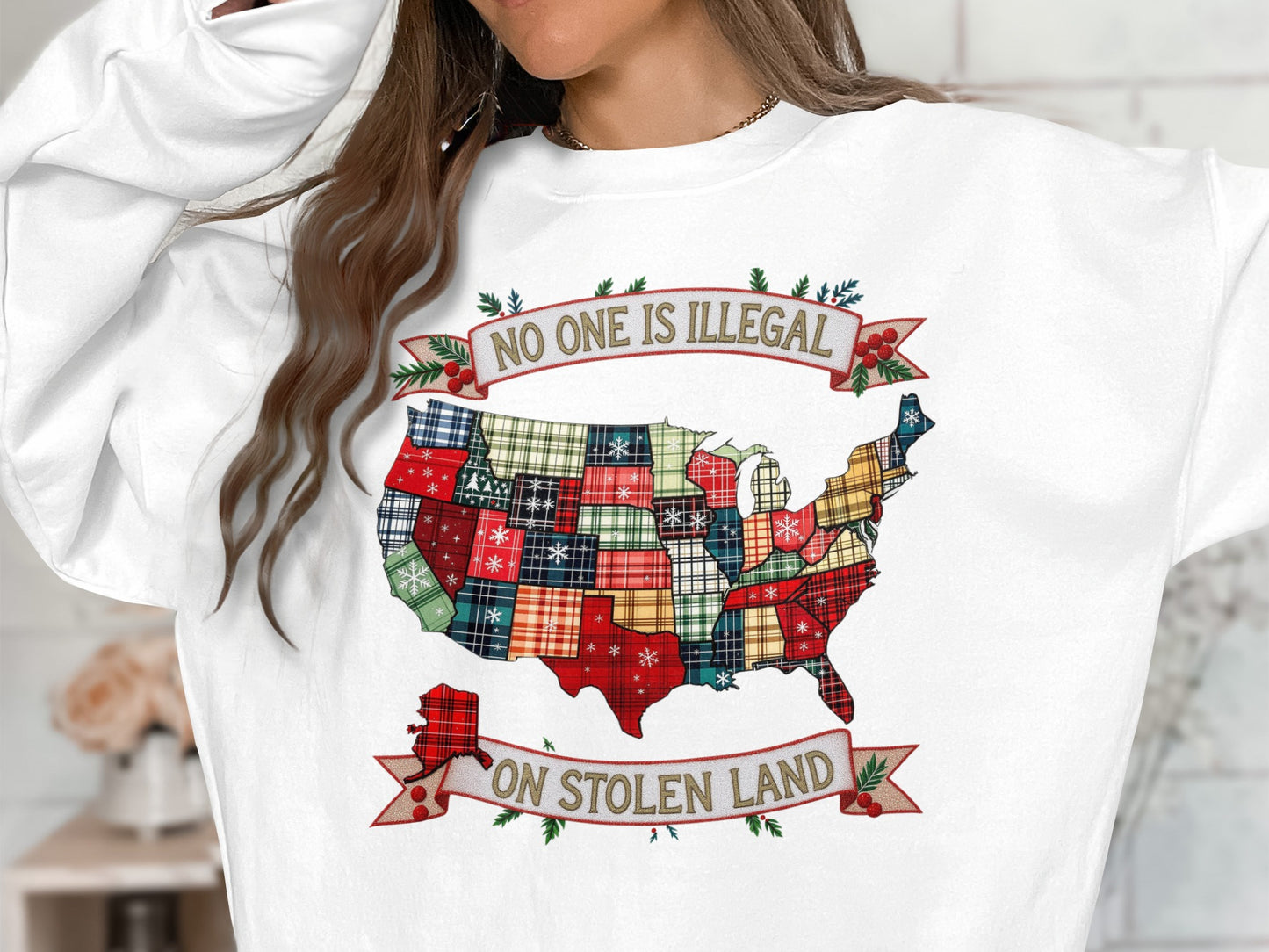 No One Is Illegal On Stolen Land Sweatshirt