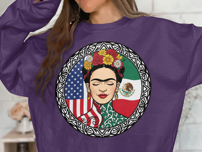 Colorful Dual Flag Design Women's Sweatshirt