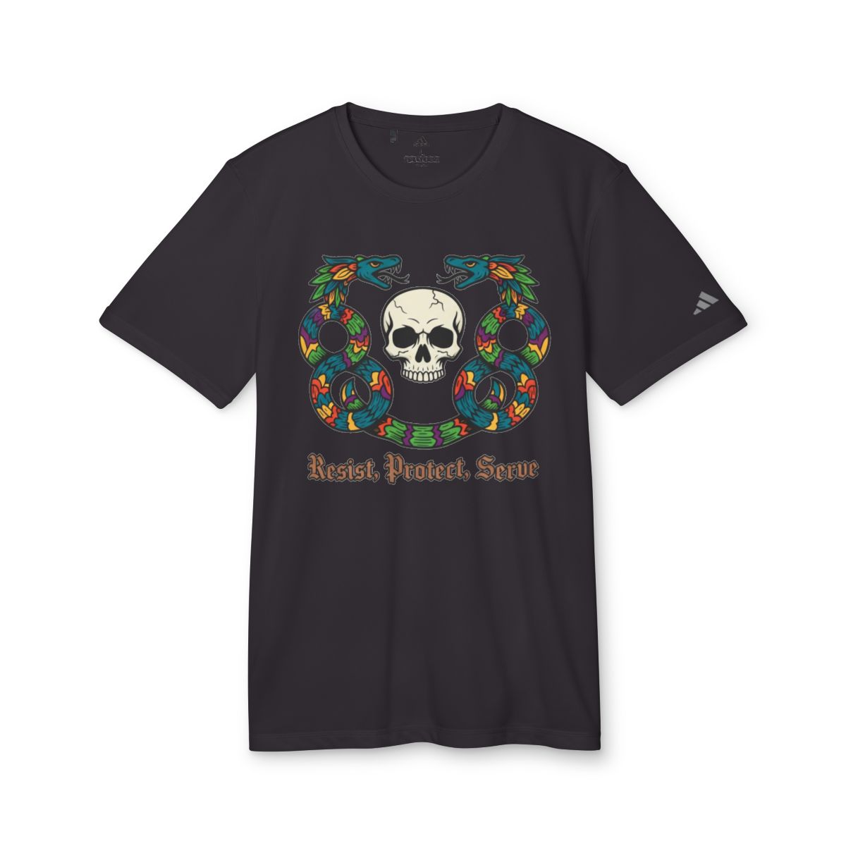 Resist Protect Serve Colorful Skull T-shirt