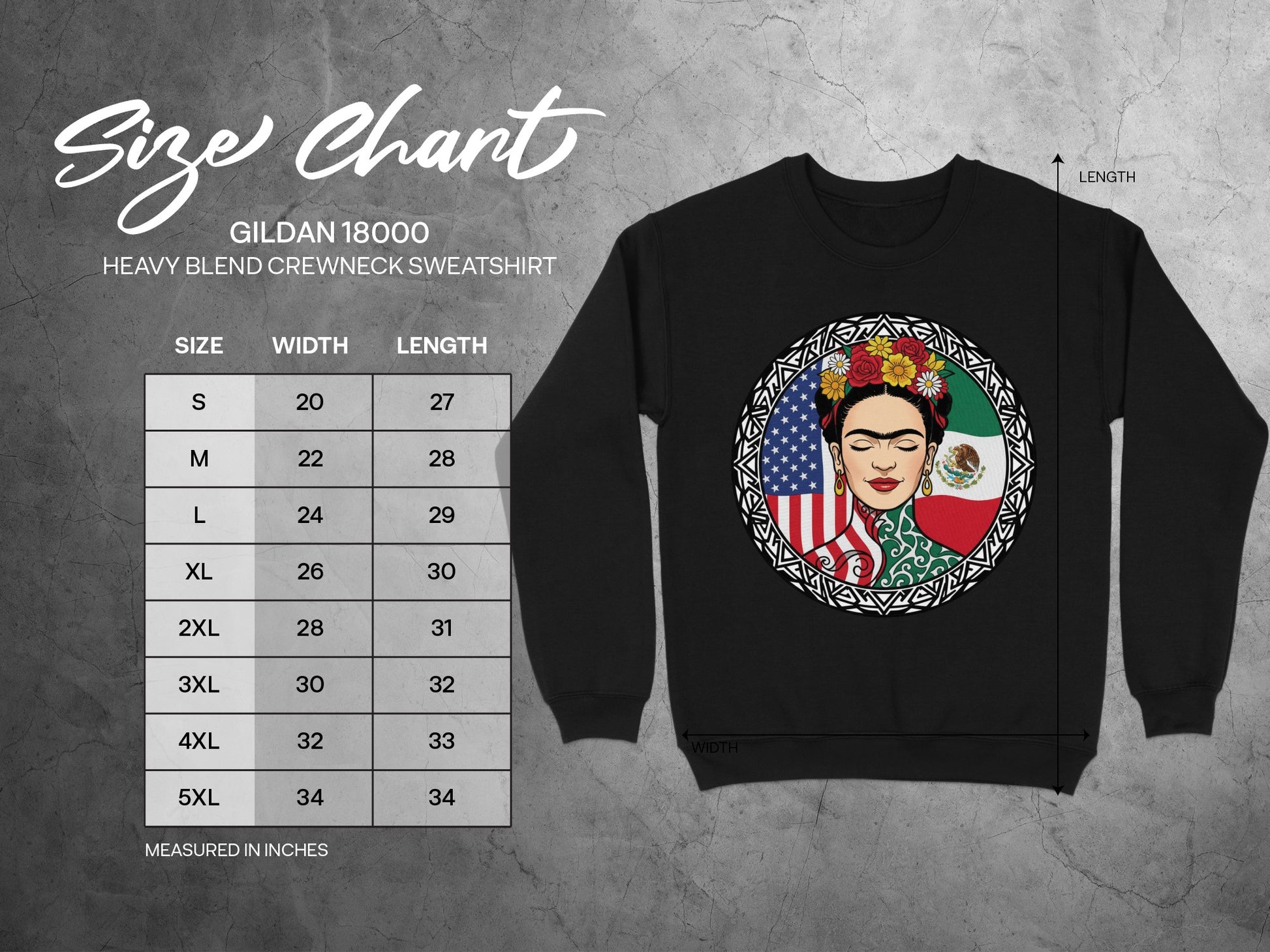 Long Sleeve Crewneck With Frida Kahlo Print Design