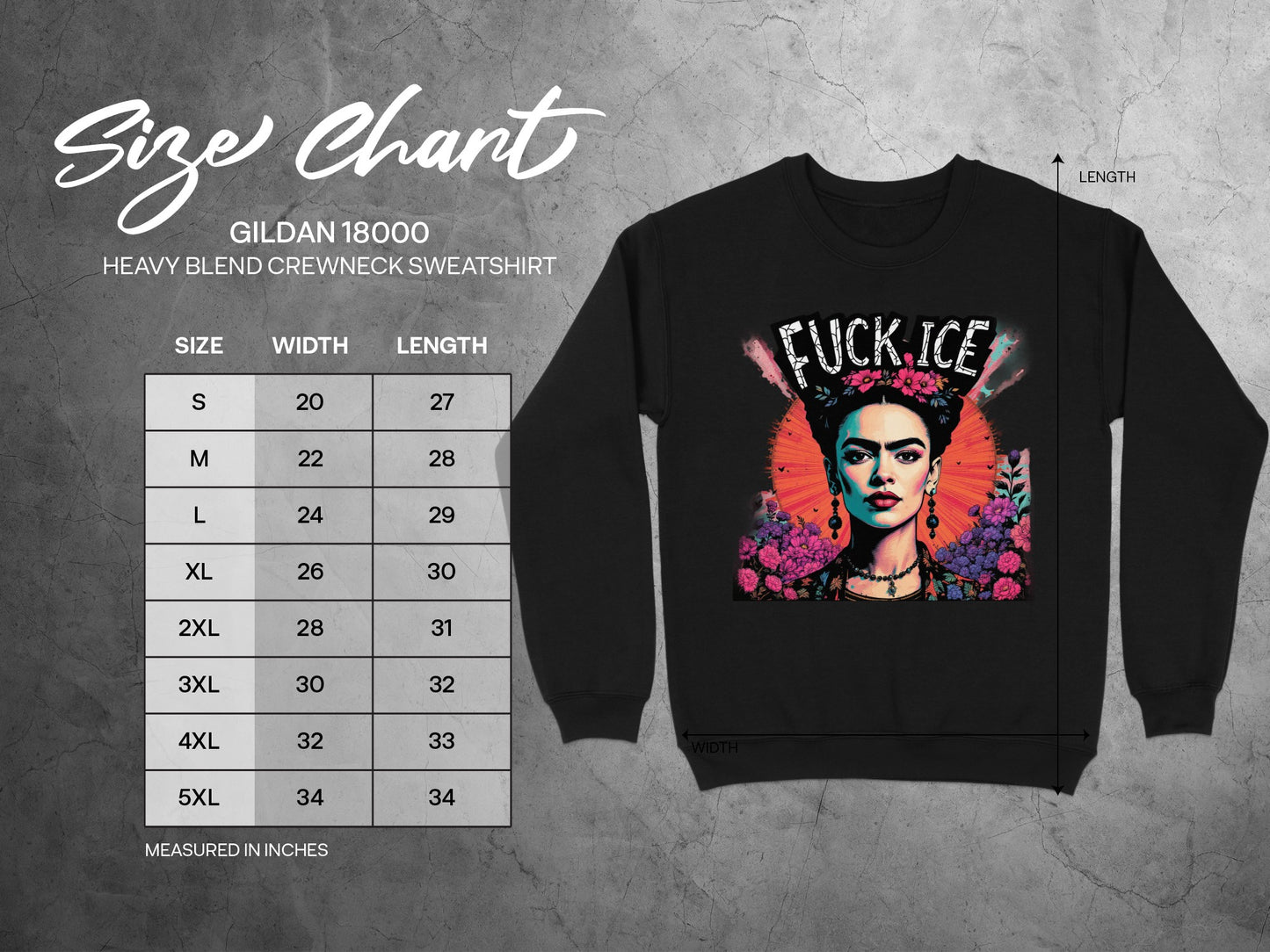Frida Kahlo Portrait Graphic Sweatshirt Statement Design