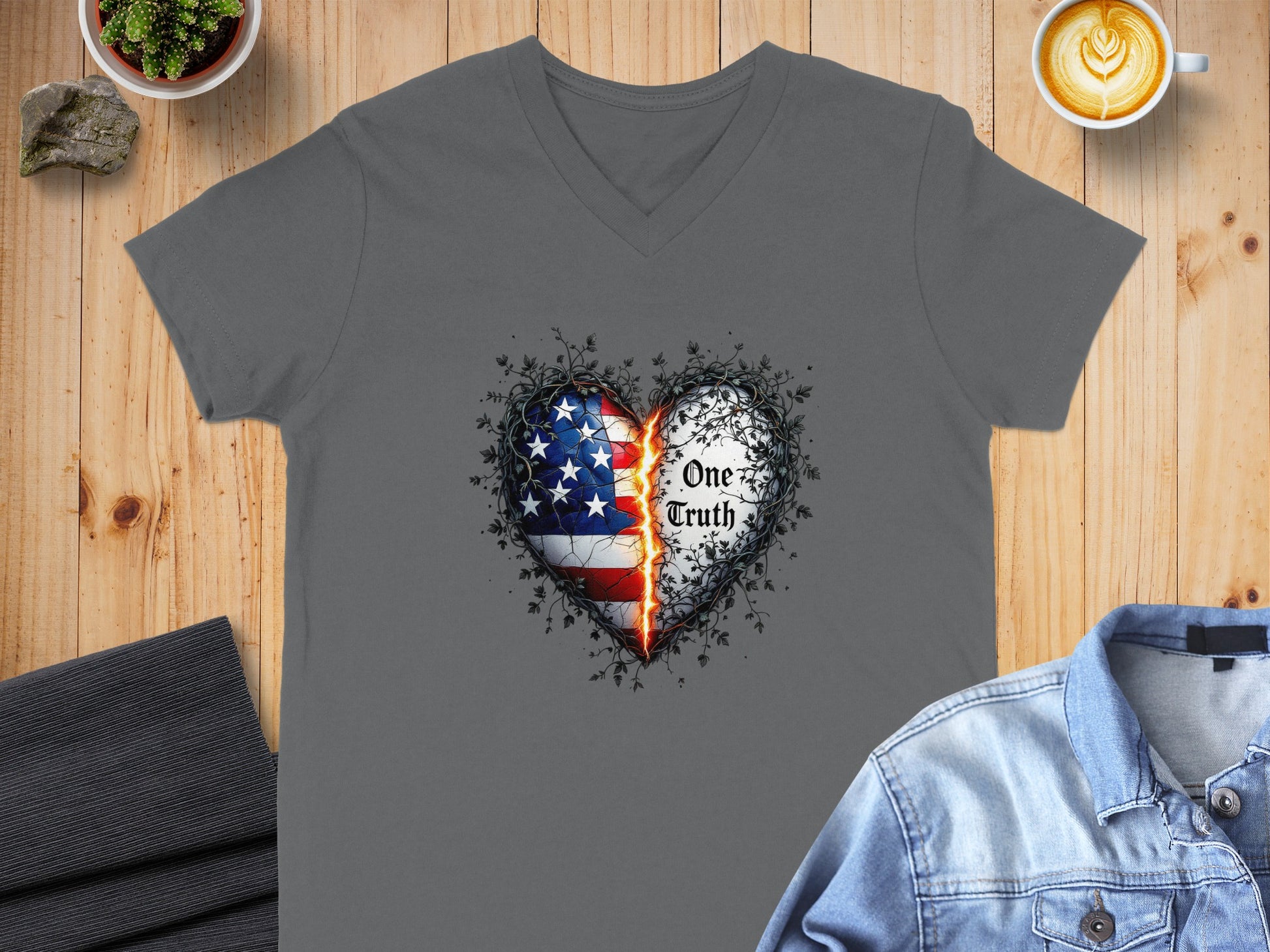 Heart Shaped One Truth Graphic Printed Shirt product type