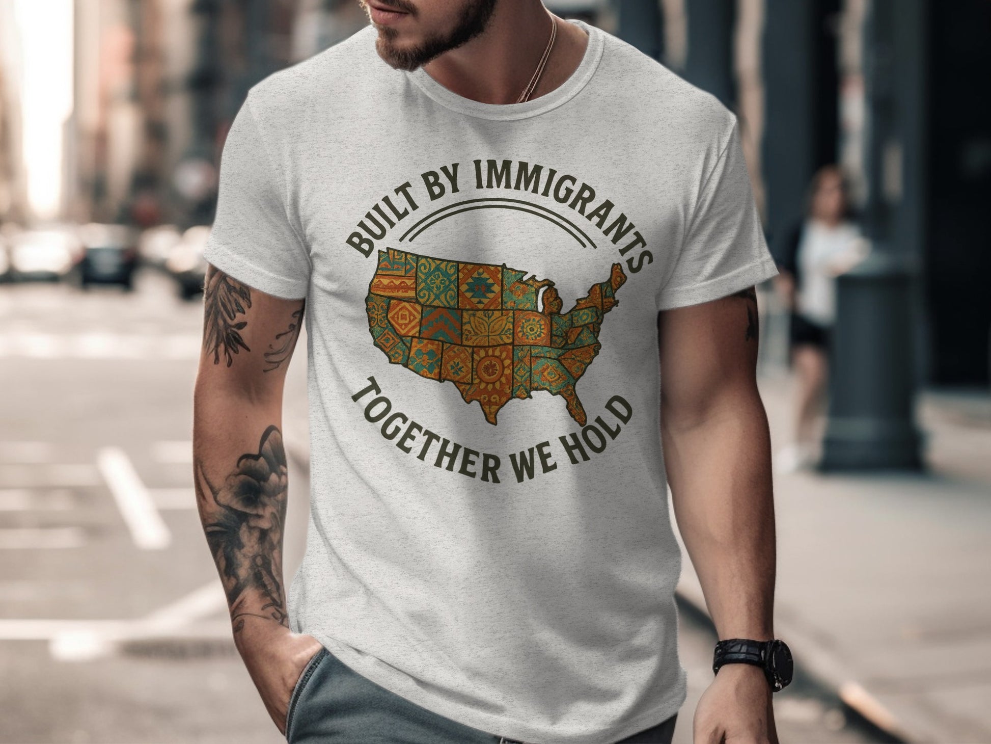 Built By Immigrants Together We Hold graphic product