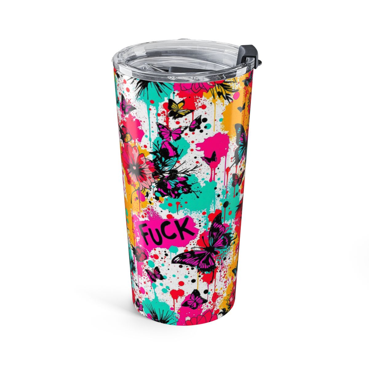 Colorful Abstract Butterfly Design Tumbler