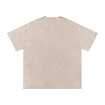 Amexican Pride Subtle FDT Design Snow Washed Oversized Cotton T-Shirt