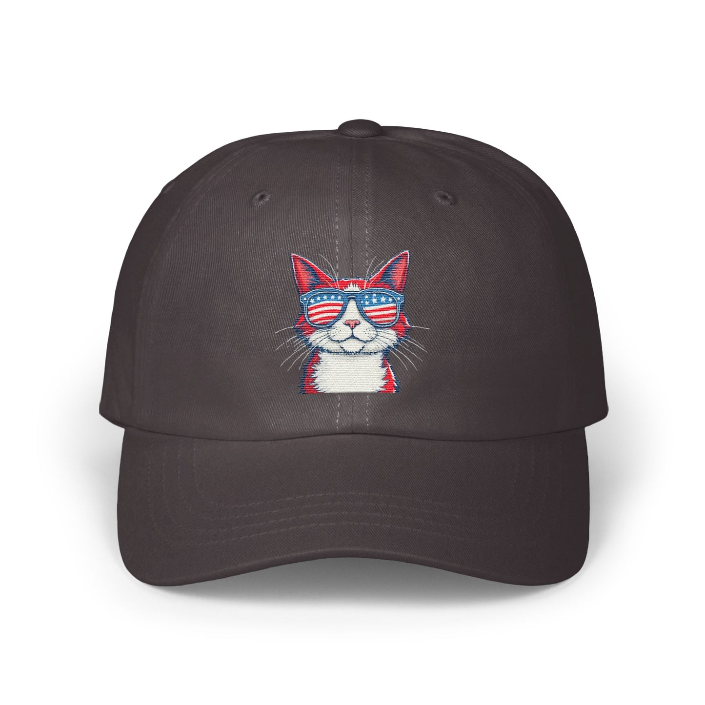 Stylish Cat Wearing Sunglasses Design Embroidered Hat product
