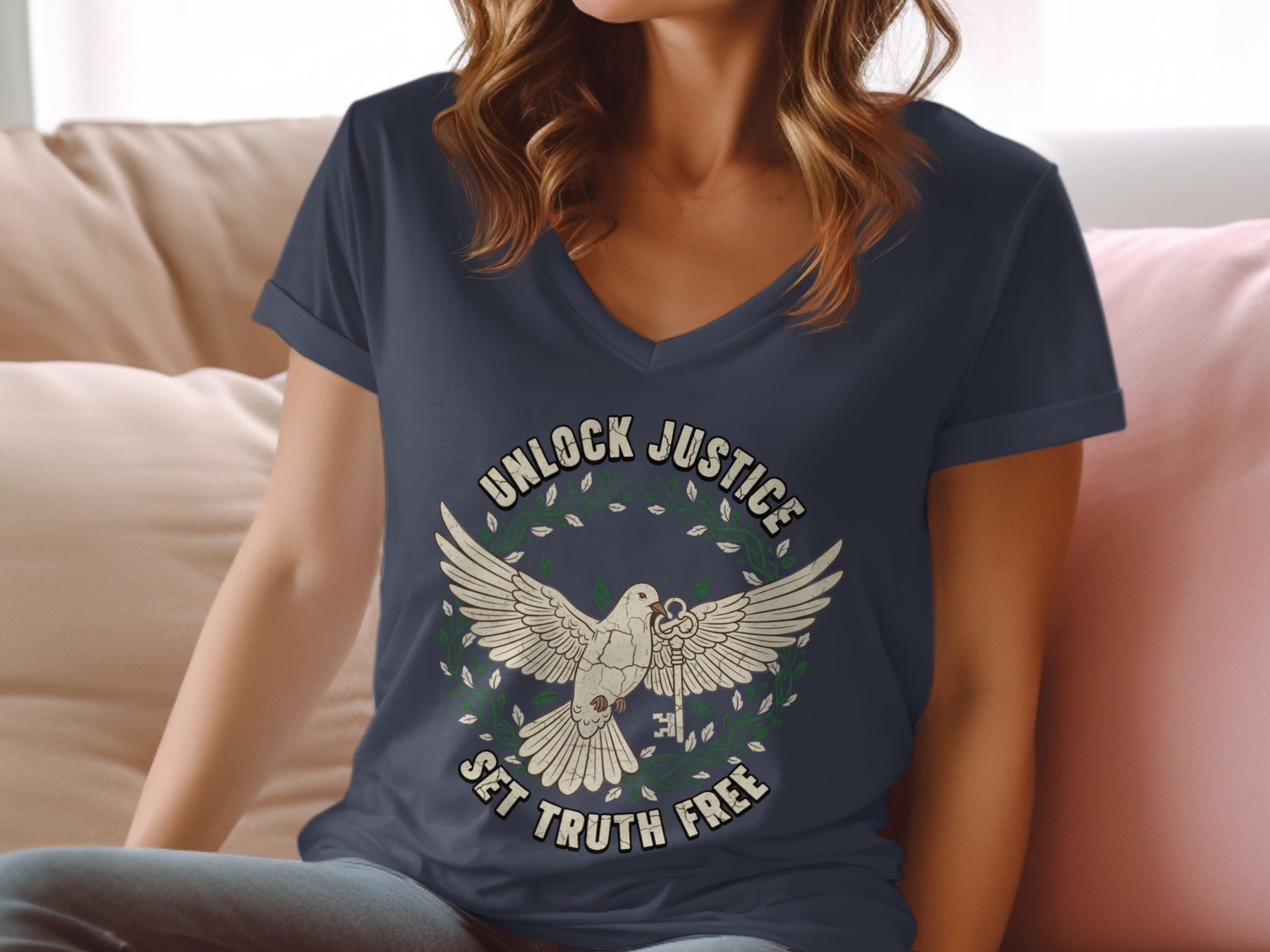 Unlock Justice Set Truth Free Graphic T-Shirt