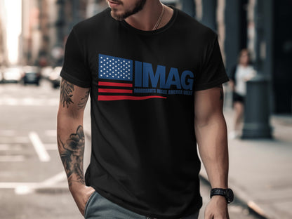 Immigrants Make America Great USA Flag T-Shirt product