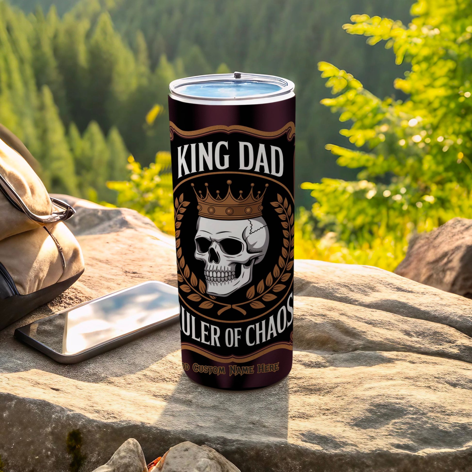 King Dad Ruler of Chaos Custom Name Here tumbler product