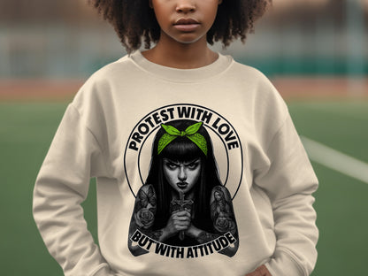 Protest With Love But With Attitude Sweatshirt