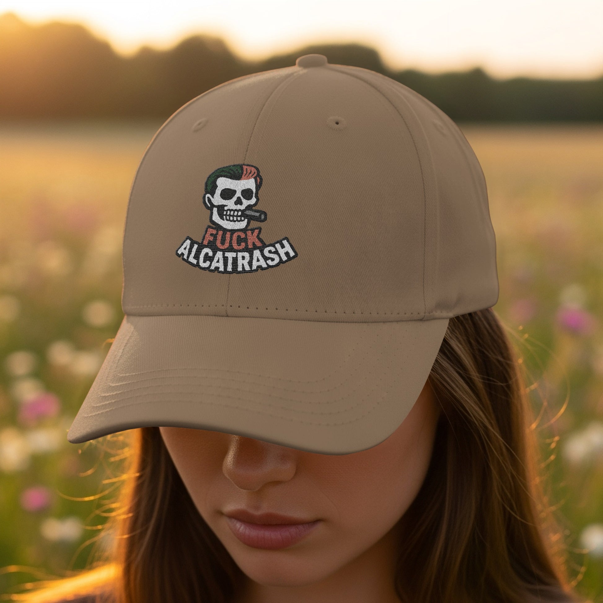 Unique Alcatrash Skull Design Baseball Cap product