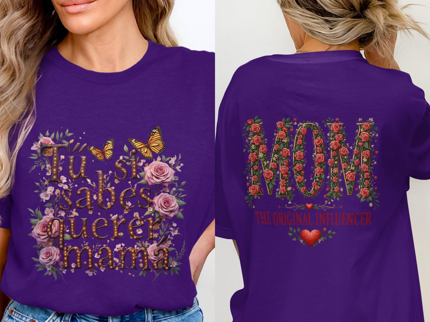 Vintage Floral MOM Graphic T-Shirt product type