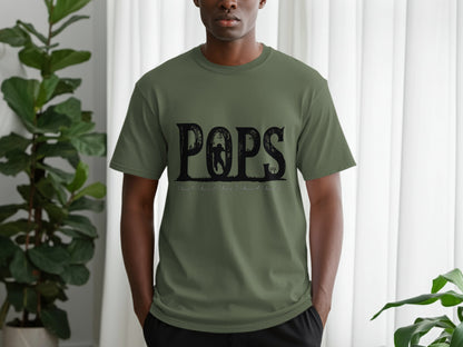 Father Custom Gifts for Dad: Personalized Pops Themed Father's Day T-Shirt