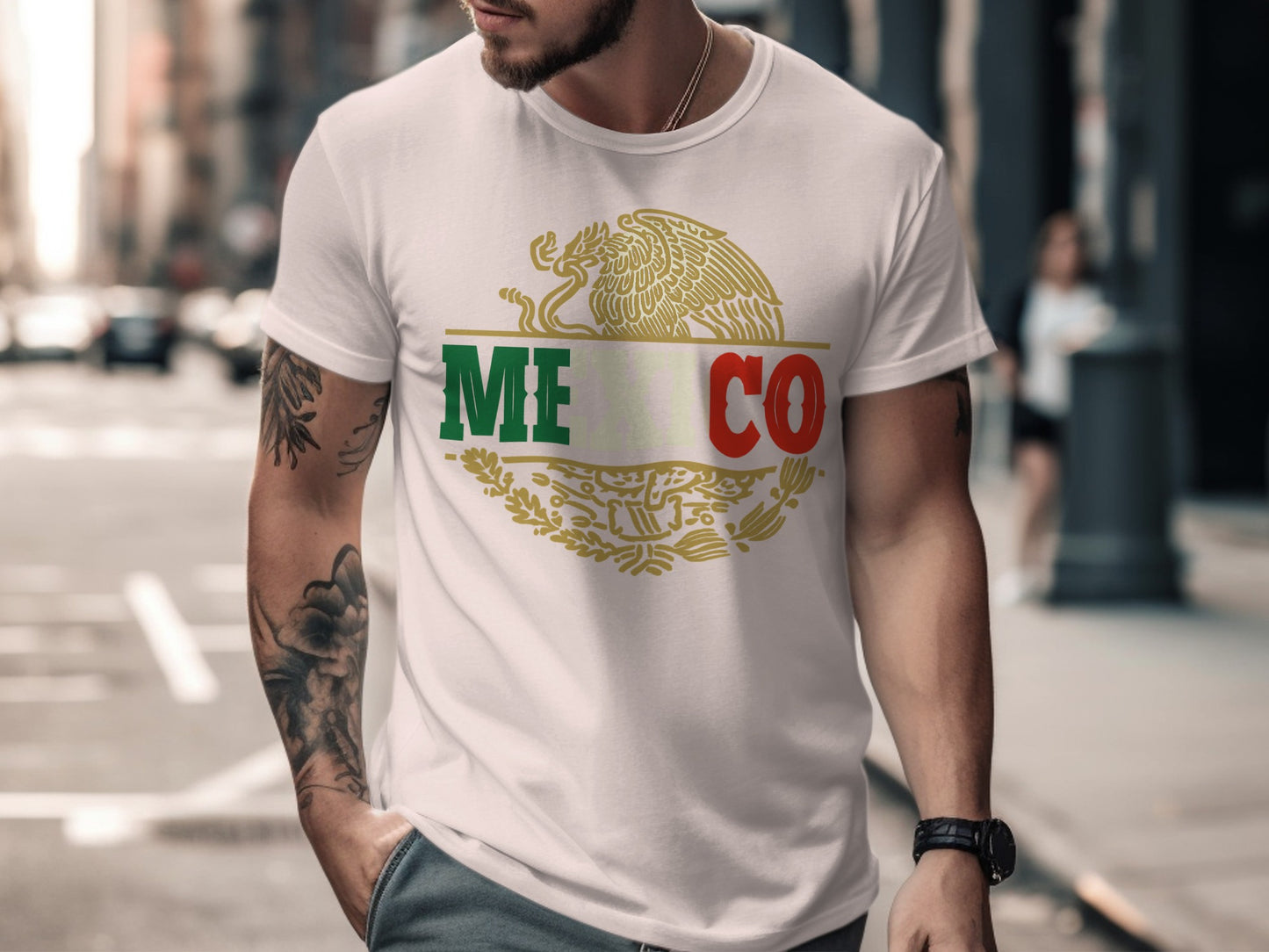 Mexico Flag Design Print Men's T-shirt product type